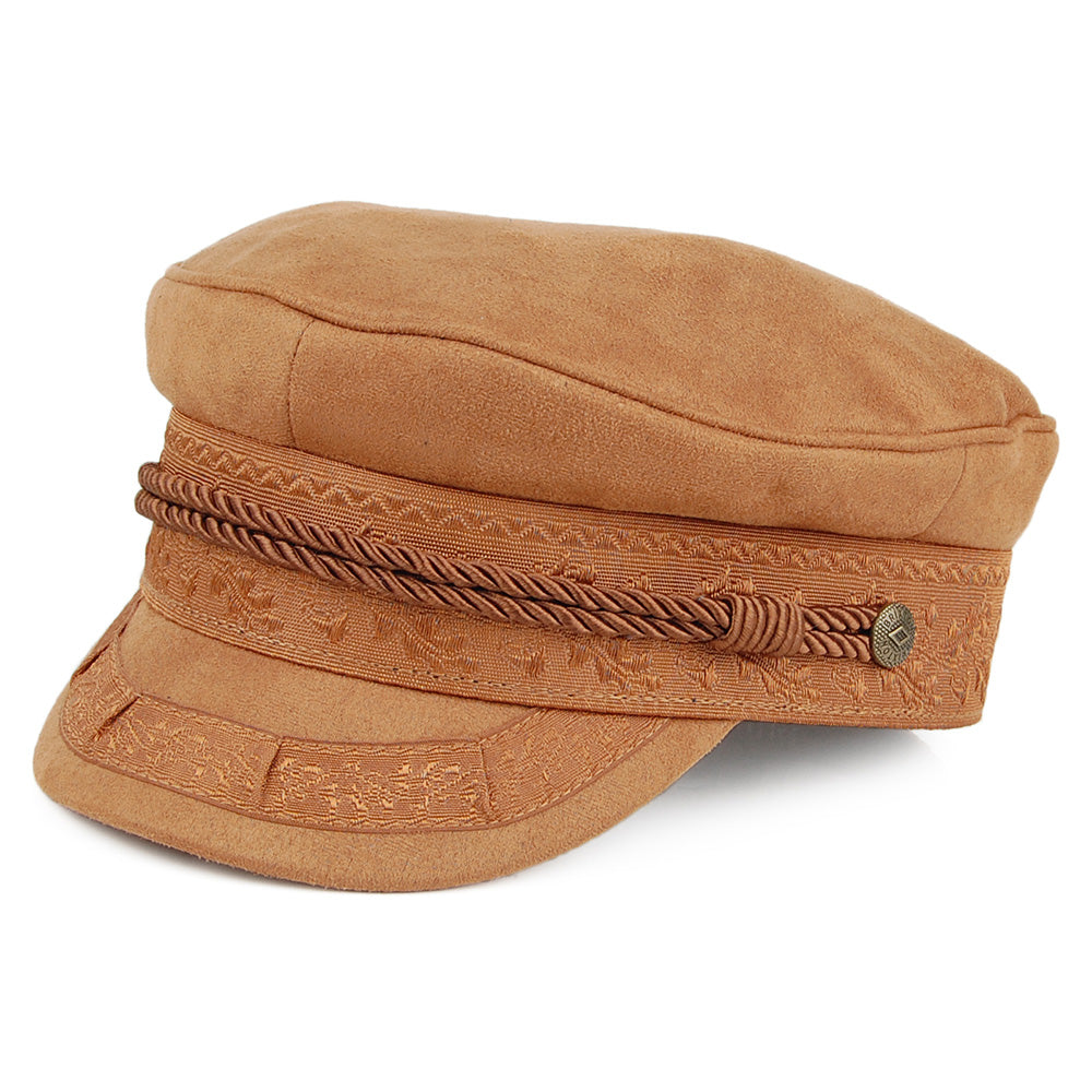 Casquette de Marin Fiddler Imitation Daim Albany beige sable BRIXTON