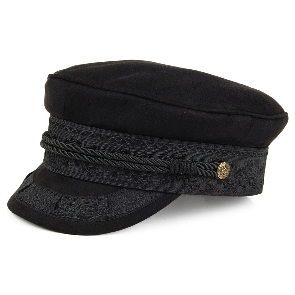 Casquette de Marin Fiddler Imitation Daim Albany noir BRIXTON