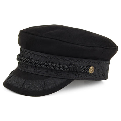 Casquette de Marin Fiddler Imitation Daim Albany noir BRIXTON