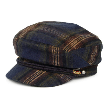 Casquette de Marin à Carreaux Qadly bleu marine-olive BARTS