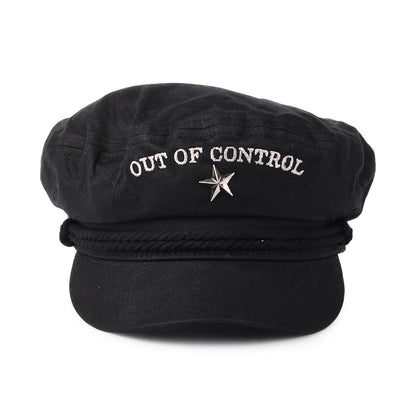 Casquette de Marin en Toile de Coton Cirée Out Of Control Joe Strummer noir BRIXTON