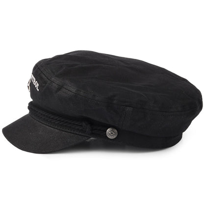 Casquette de Marin en Toile de Coton Cirée Out Of Control Joe Strummer noir BRIXTON