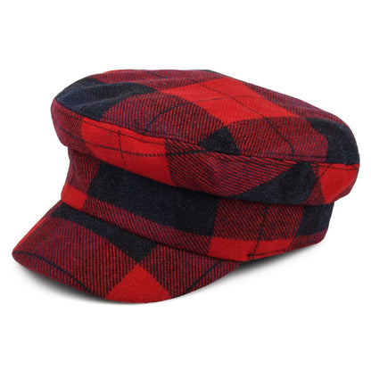 Casquette de Marin en Laine à Carreaux rouge-bleu marine TOMMY HILFIGER