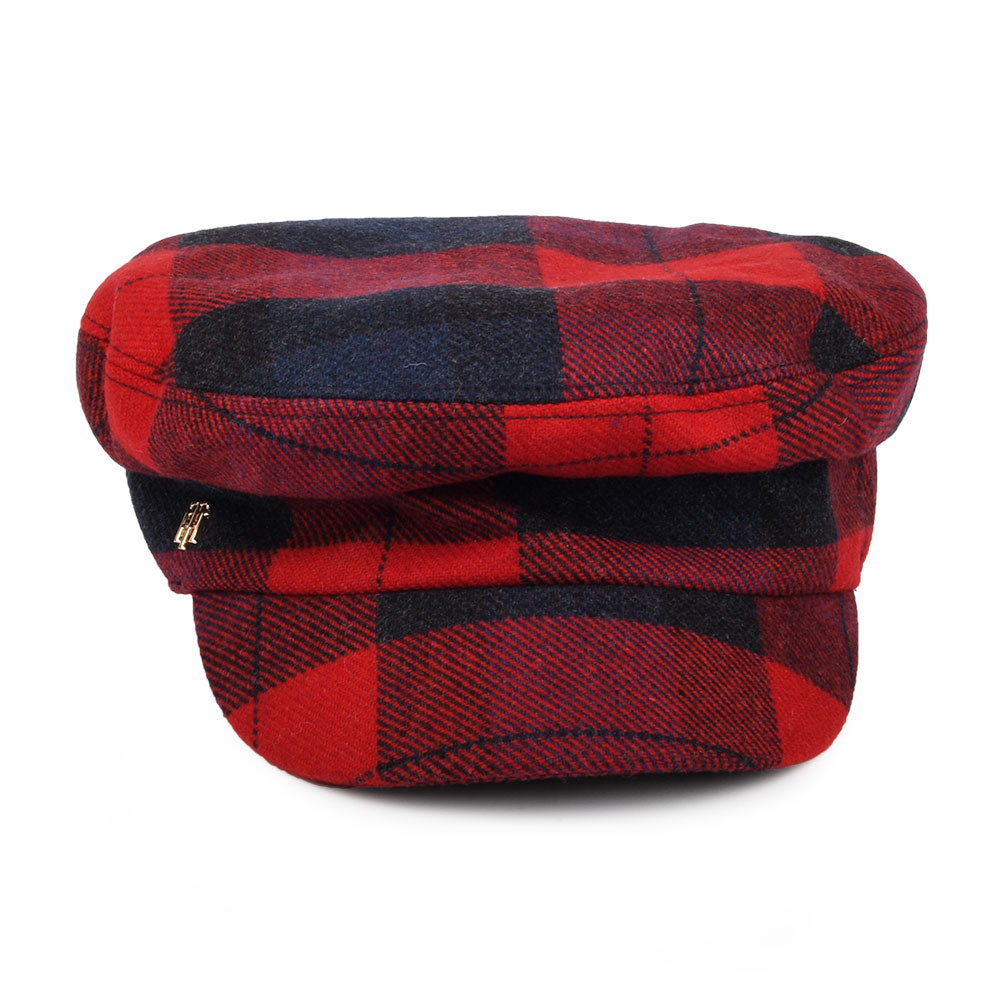 Casquette de Marin en Laine à Carreaux rouge-bleu marine TOMMY HILFIGER
