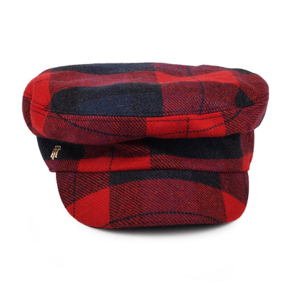Casquette de Marin en Laine à Carreaux rouge-bleu marine TOMMY HILFIGER