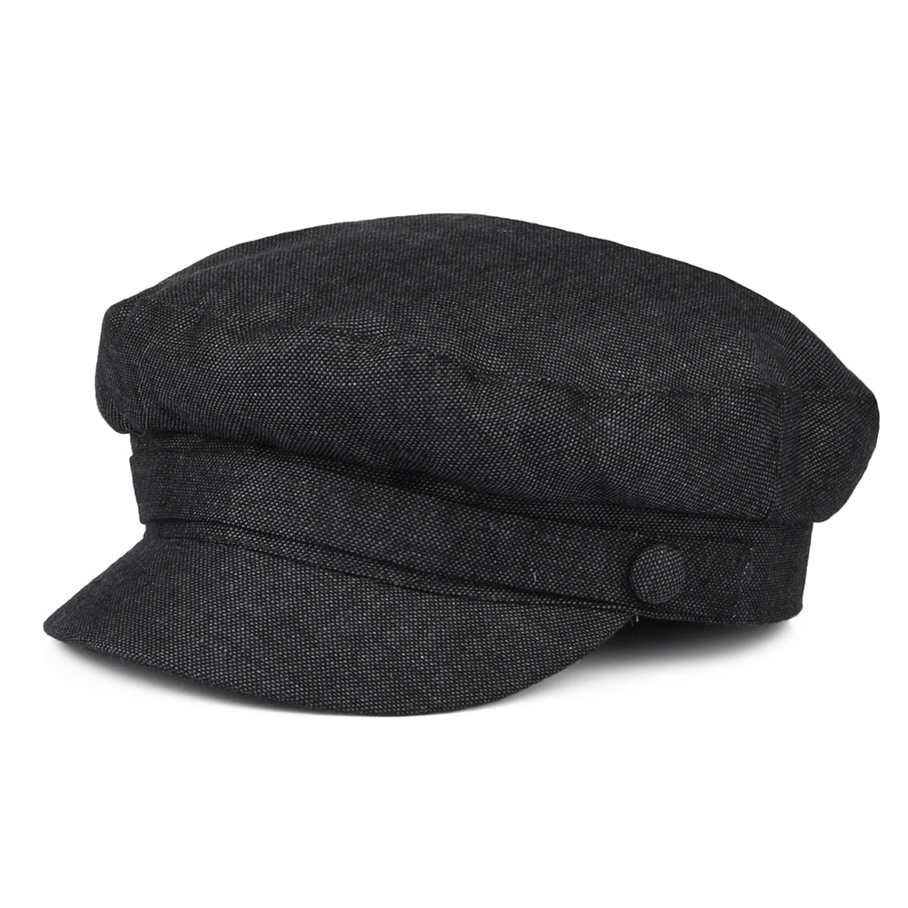 Casquette de Marin en Lin Irlandais Mariner anthracite FAILSWORTH