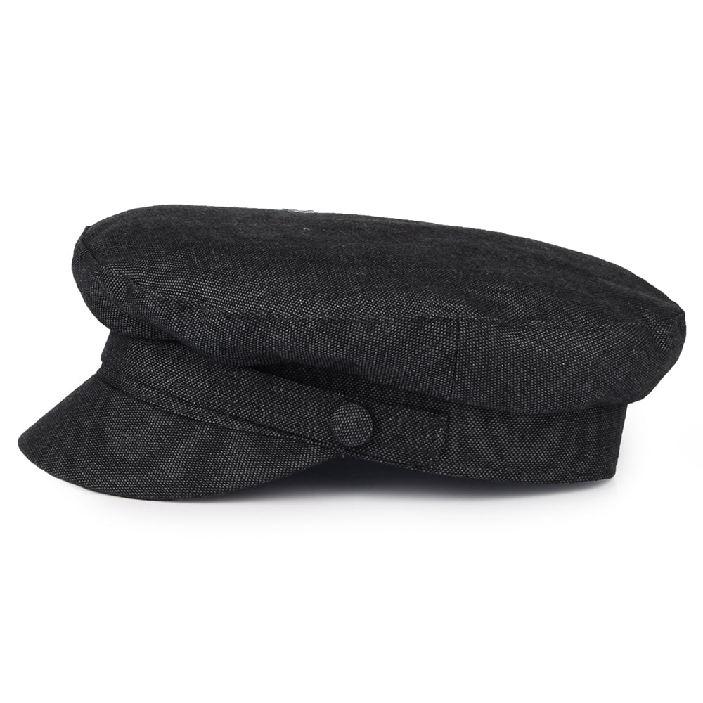 Casquette de Marin en Lin Irlandais Mariner anthracite FAILSWORTH