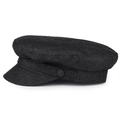 Casquette de Marin en Lin Irlandais Mariner anthracite FAILSWORTH