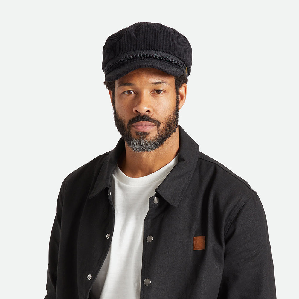 Casquette de Marin en Velours Côtelé Reserve noir BRIXTON
