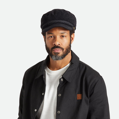 Casquette de Marin en Velours Côtelé Reserve noir BRIXTON