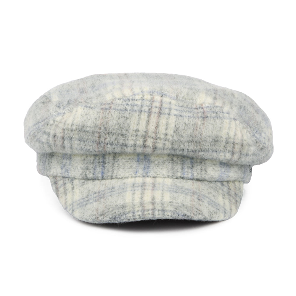 Casquette de Marin en Laine Mélangée à Carreaux Giana blé BARTS
