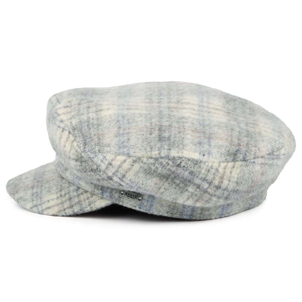 Casquette de Marin en Laine Mélangée à Carreaux Giana blé BARTS