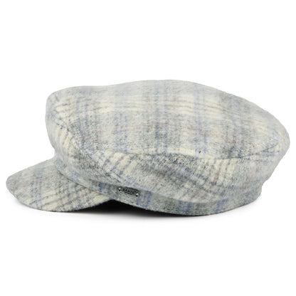 Casquette de Marin en Laine Mélangée à Carreaux Giana blé BARTS