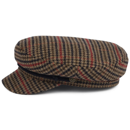 Casquette de Marin Pied-de-Poule marron clair-bleu marine BRIXTON