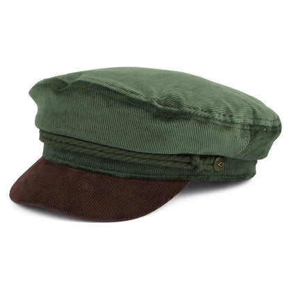 Casquette de Marin en Velours Côtelé forêt foncé-marron BRIXTON