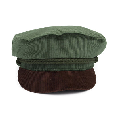 Casquette de Marin en Velours Côtelé forêt foncé-marron BRIXTON