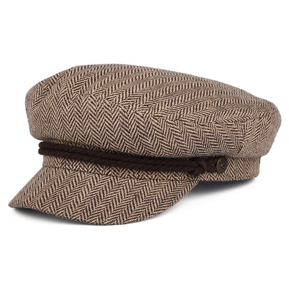 Casquette de Marin à Chevrons marron foncé-sable BRIXTON