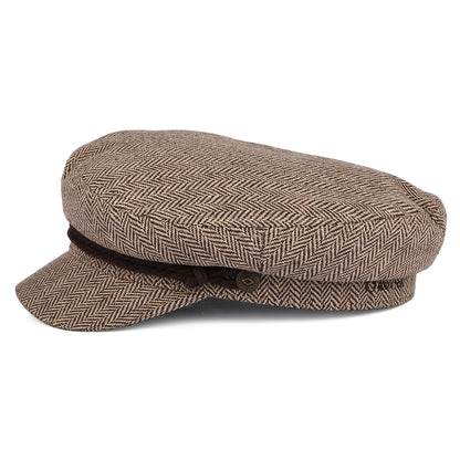 Casquette de Marin à Chevrons marron foncé-sable BRIXTON