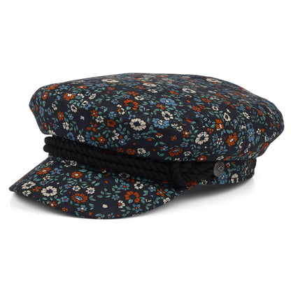 Casquette de Marin en Coton Floral bleu marine délavé BRIXTON