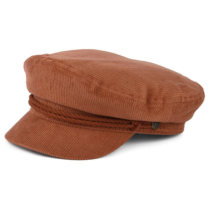 Casquette de Marin en Velours Côtelé terracotta BRIXTON