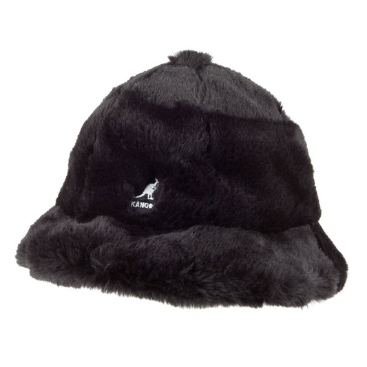 Chapeau Bob en Fausse Fourrure Casual noir KANGOL