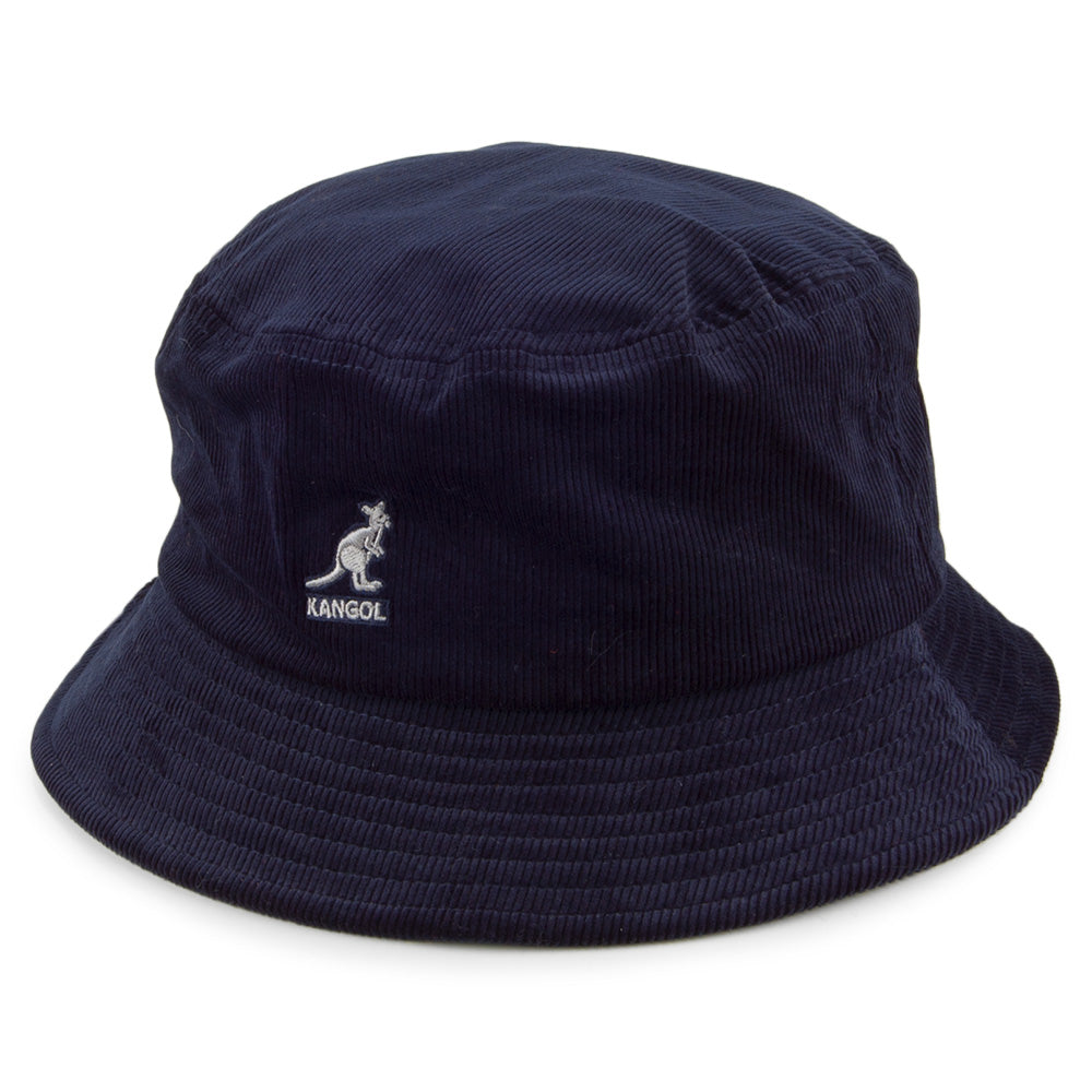 Chapeau Bob en Velours Côtelé bleu marine KANGOL