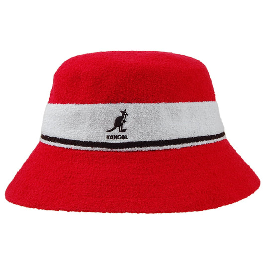 Chapeau Bob à Rayure Bermuda écarlate KANGOL
