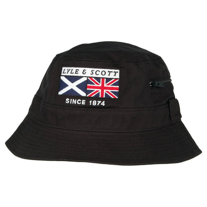 Chapeau Bob Heritage Zip noir LYLE & SCOTT