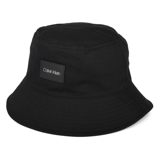 Chapeau Bob avec Patch en Cuir noir CALVIN KLEIN