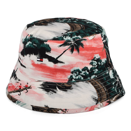 Chapeau Bob Réversible Flag Palm blanc-vert TOMMY HILFIGER