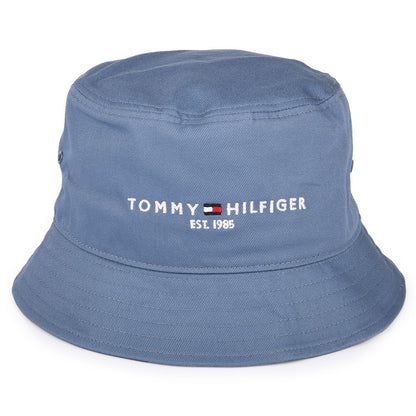 Chapeau Bob en Coton Bio TH Established bleu ardoise TOMMY HILFIGER