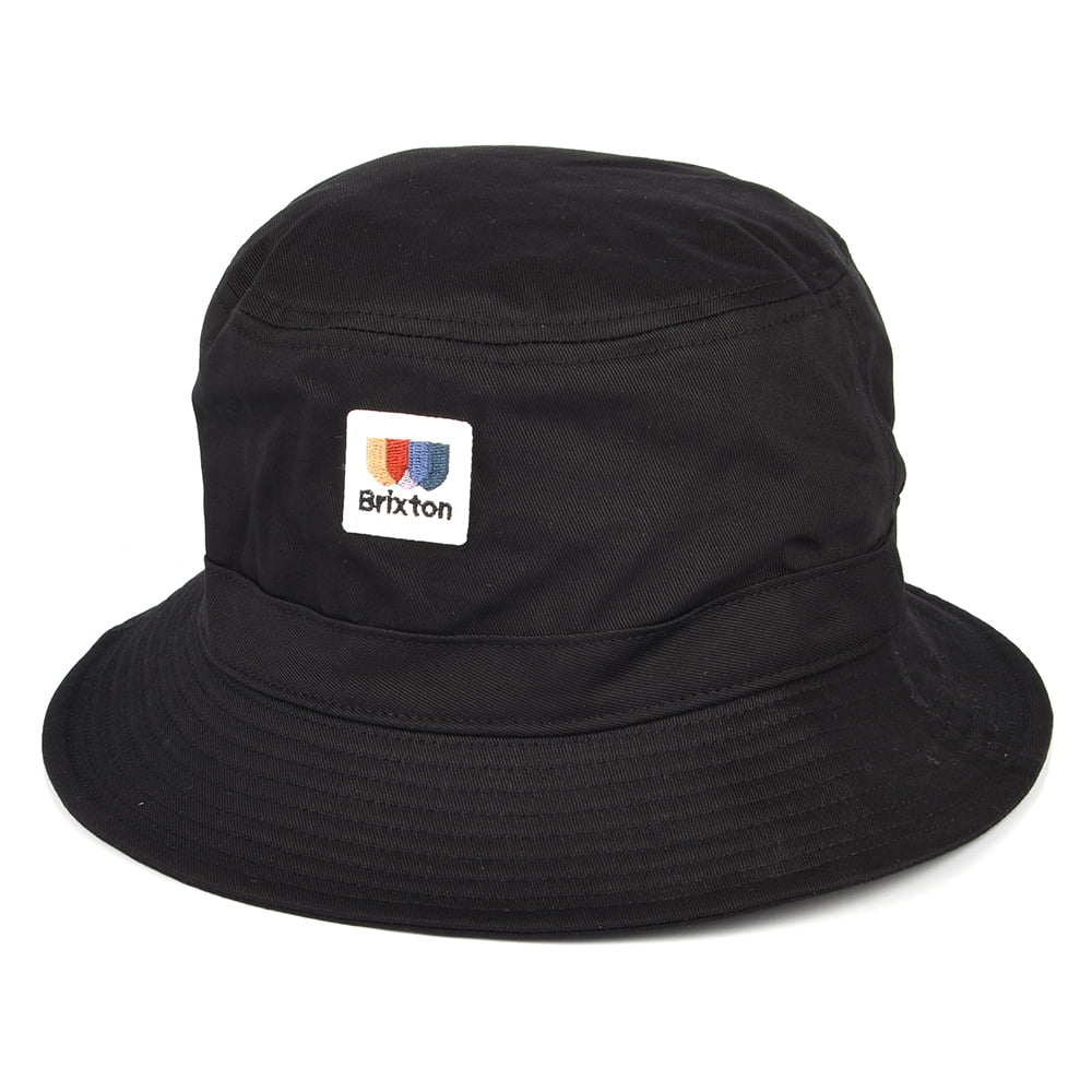 Chapeau Bob en Coton Sergé Pliable Alton noir BRIXTON
