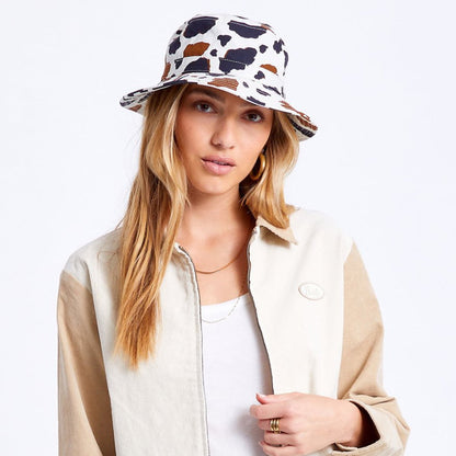 Chapeau Bob Pliable à Imprimé Bétail Petra mélange de marrons BRIXTON