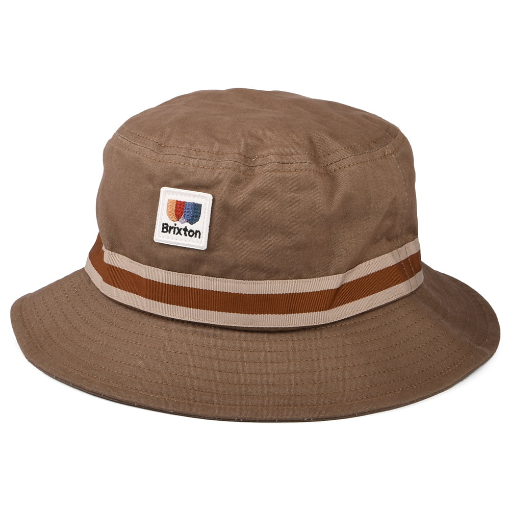Chapeau Bob en Coton Sergé Pliable Alton marron clair BRIXTON