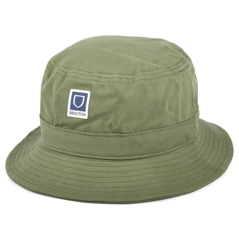 Chapeau Bob Pliable Beta en Coton olive BRIXTON