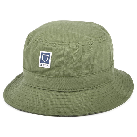 Chapeau Bob Pliable Beta en Coton olive BRIXTON