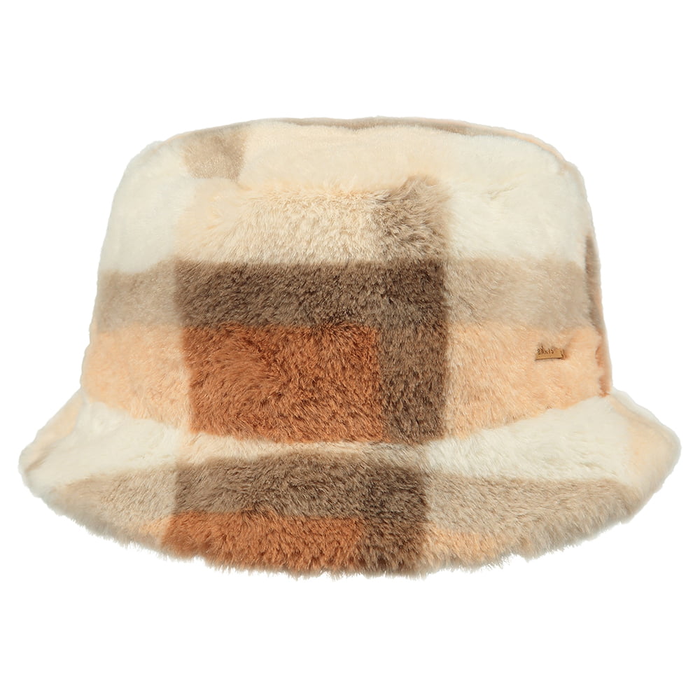 Chapeau Bob en Fausse Fourrure à Carreaux Bretia blanc-multi BARTS