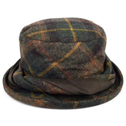 Chapeau Bob en Laine Britannique Tartan vert-multi FAILSWORTH