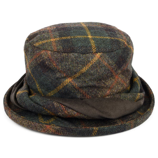 Chapeau Bob en Laine Britannique Tartan vert-multi FAILSWORTH