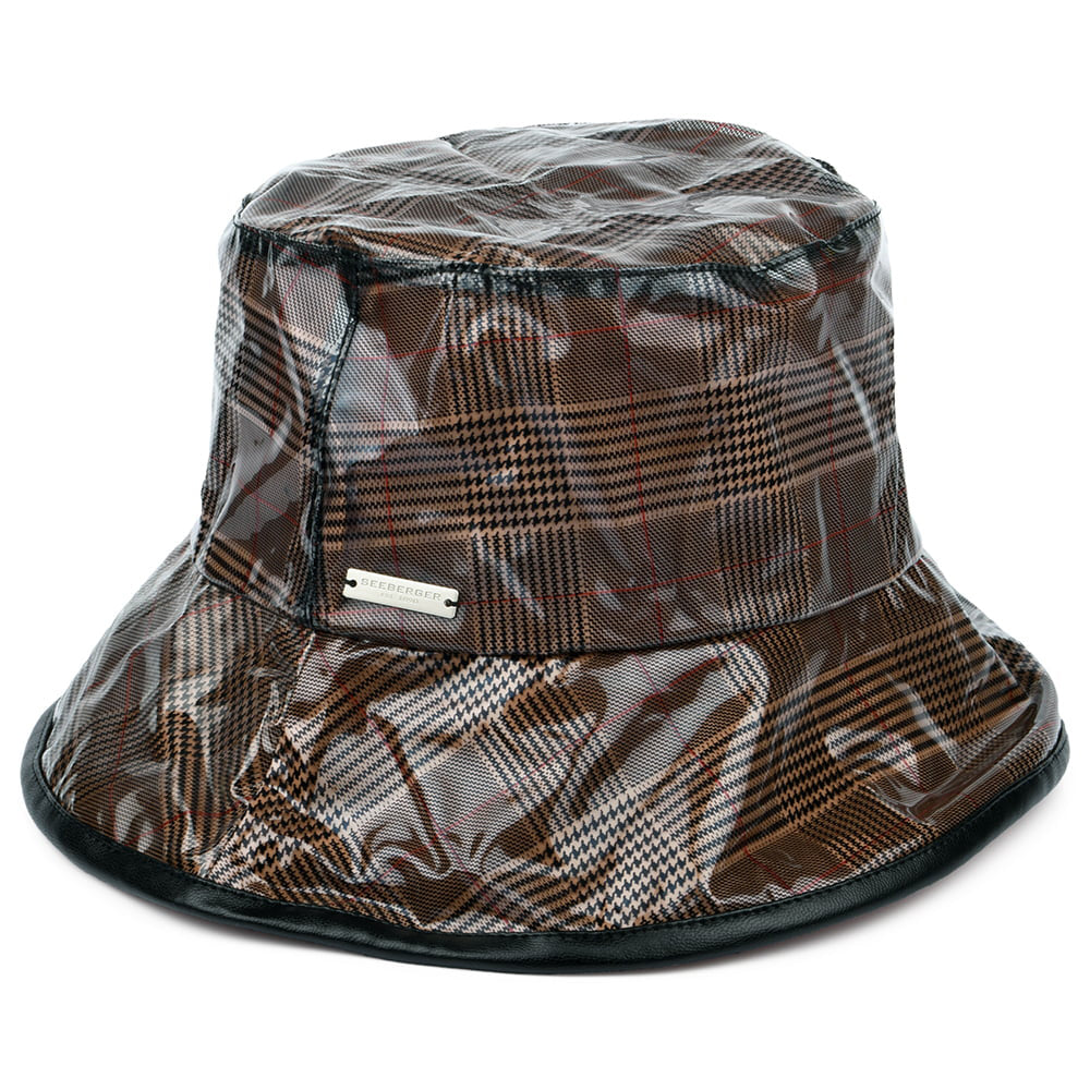 Chapeau Bob en Vinyle de Pluie camel SEEBERGER