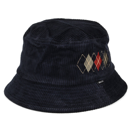 Chapeau Bob Pliable en Velours Côtelé Gramercy bleu marine délavé BRIXTON