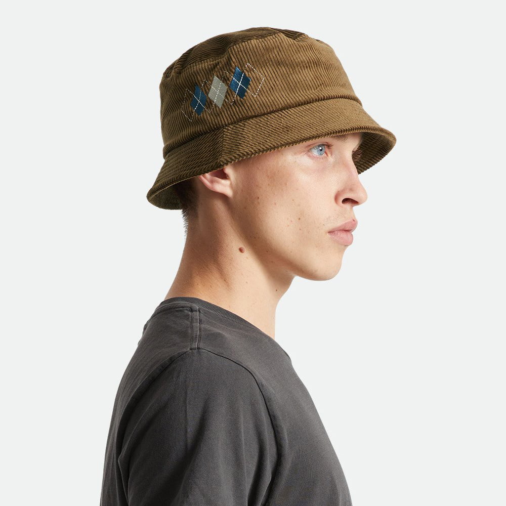 Chapeau Bob Pliable en Velours Côtelé Gramercy marron BRIXTON