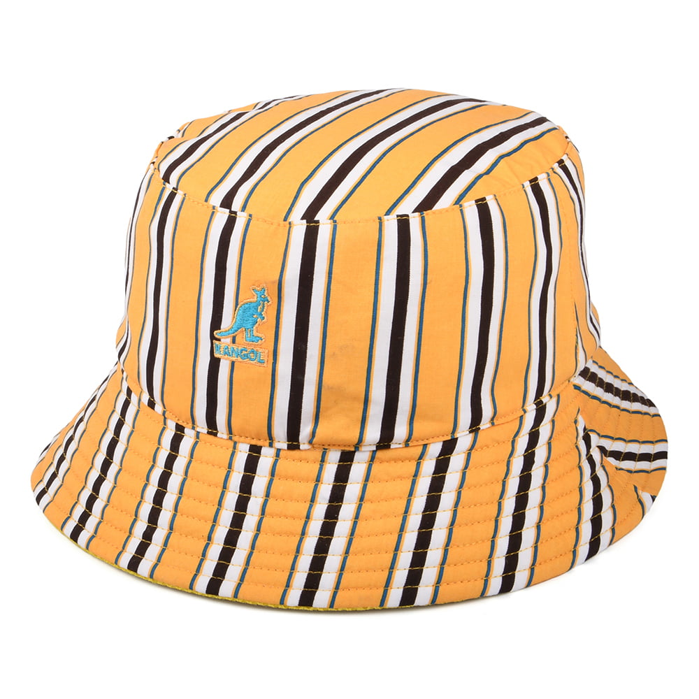 Chapeau Bob Réversible à Motif Double Special moutarde KANGOL