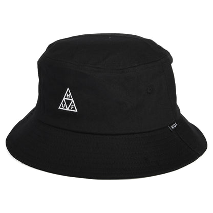 Chapeau Bob Coton Essentials Triple Triangle noir HUF