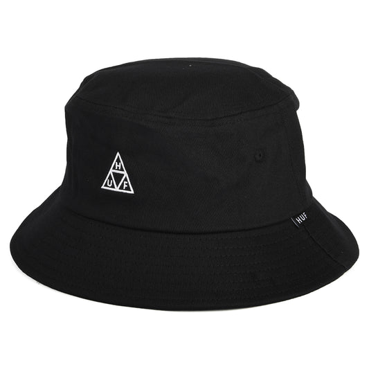 Chapeau Bob Coton Essentials Triple Triangle noir HUF