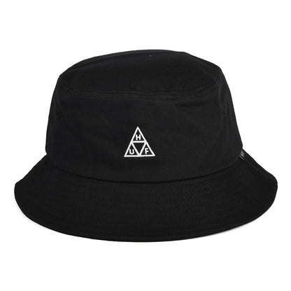 Chapeau Bob Coton Essentials Triple Triangle noir HUF