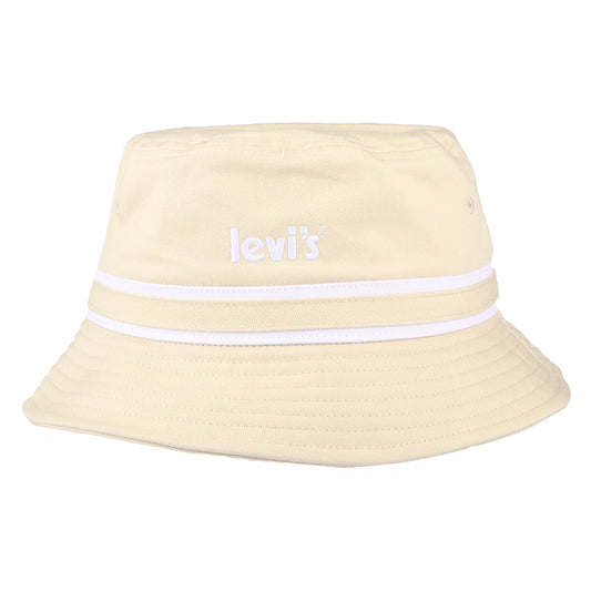 Chapeau Bob à Rayures Poster Logo beige LEVI'S