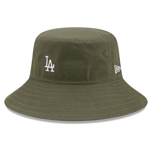 Chapeau Bob MLB Team Tab Fuselé L.A. Dodgers en Coton olive NEW ERA