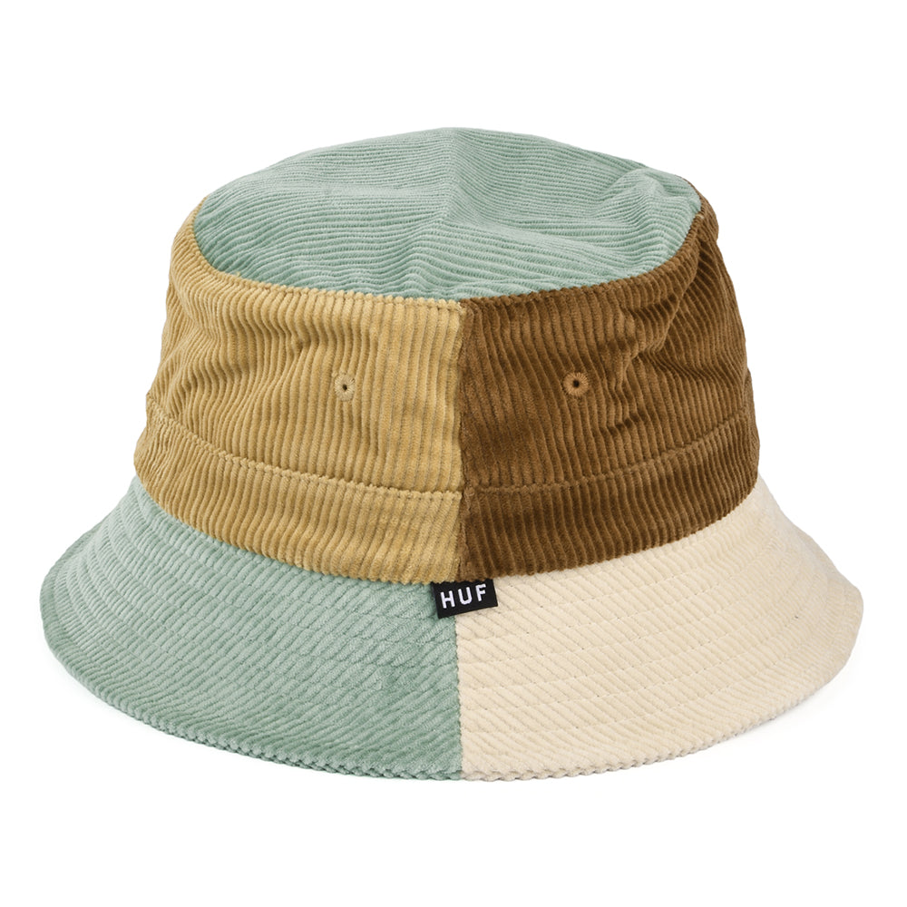 Chapeau Bob en Velours Côtelé Multi Panel bleu clair HUF