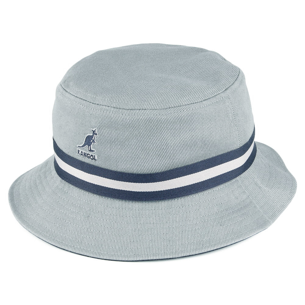 Chapeau Bob Stripe Lahinch gris clair KANGOL